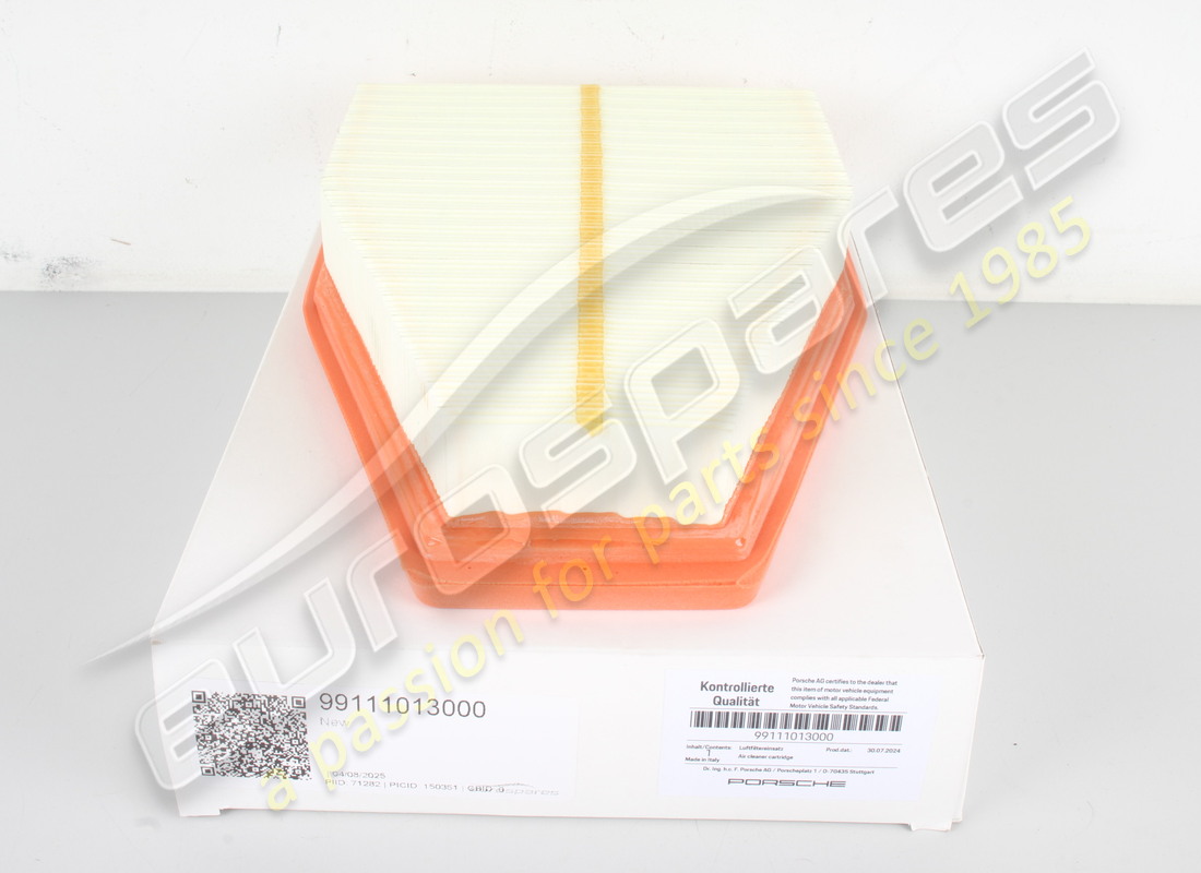 NEW PORSCHE AIR FILTER. PART NUMBER 99111013000 (1) new porsche air filter. part number 99111013000 (1)