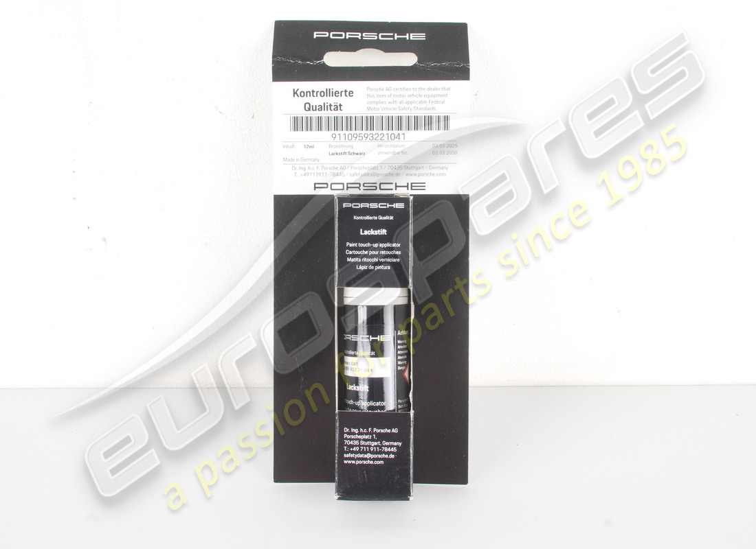 NEW PORSCHE PAINT TOUCH-UP STICK BLACK. PART NUMBER 91109593221041 (1) new porsche paint touch-up stick black. part number 91109593221041 (1)