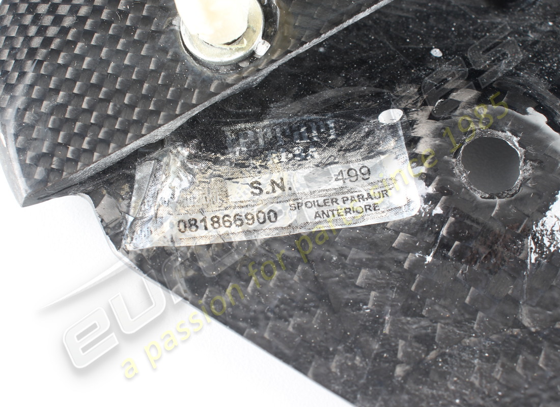 NEW FERRARI CARBON FIBER FRONT SPOILER. PART NUMBER 81866900 (4) new ferrari carbon fiber front spoiler. part number 81866900 (4)