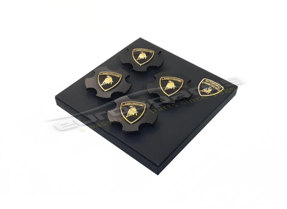 NEW LAMBORGHINI KIT 4 CALLISTO MAT BLACK LOGO. PART NUMBER 0R1400124 (1) new lamborghini kit 4 callisto mat black logo. part number 0r1400124 (1)