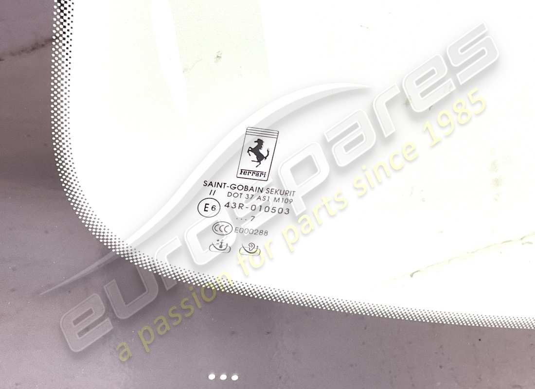 NEW FERRARI WINDSCREEN. PART NUMBER 789707 (2) new ferrari windscreen. part number 789707 (2)