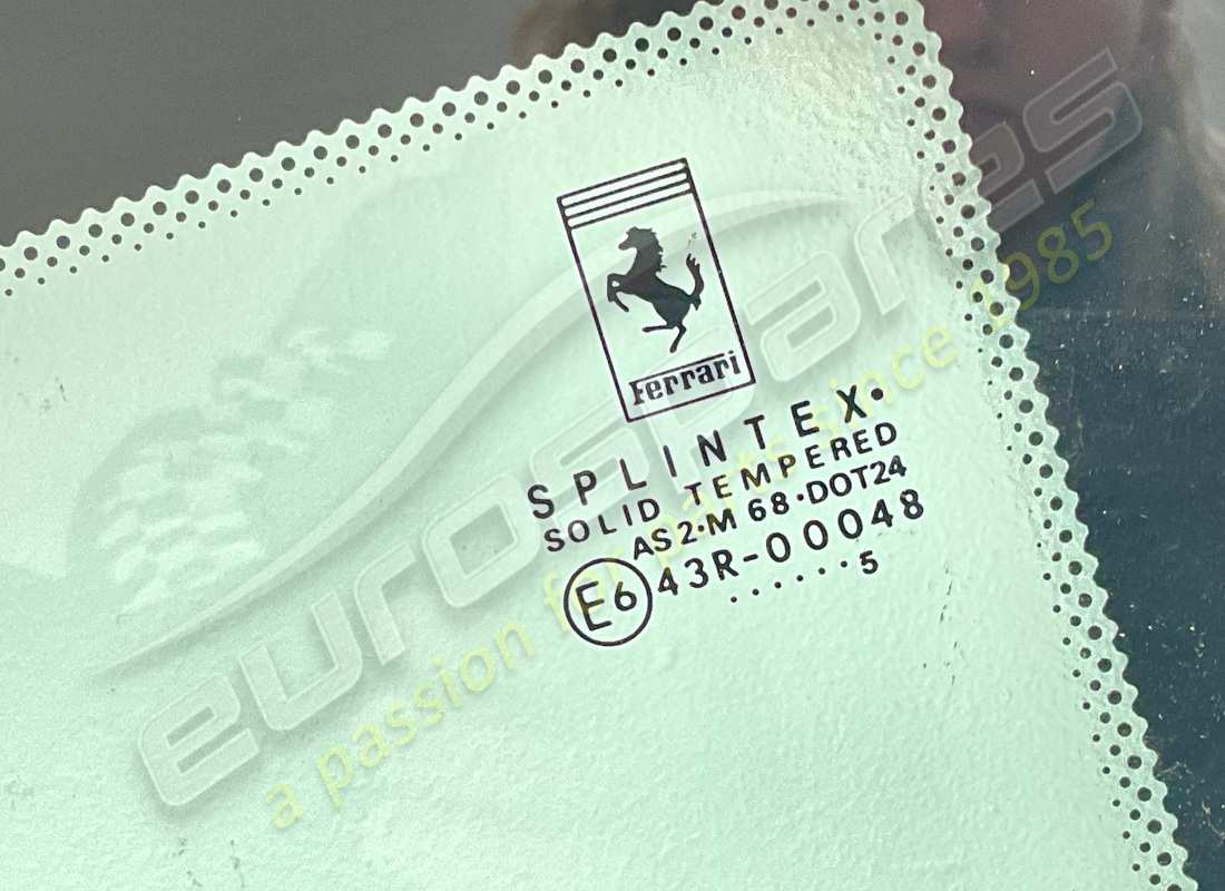 USED FERRARI RH REAR SIDE GLASS. PART NUMBER 66855600 (2) used ferrari rh rear side glass. part number 66855600 (2)