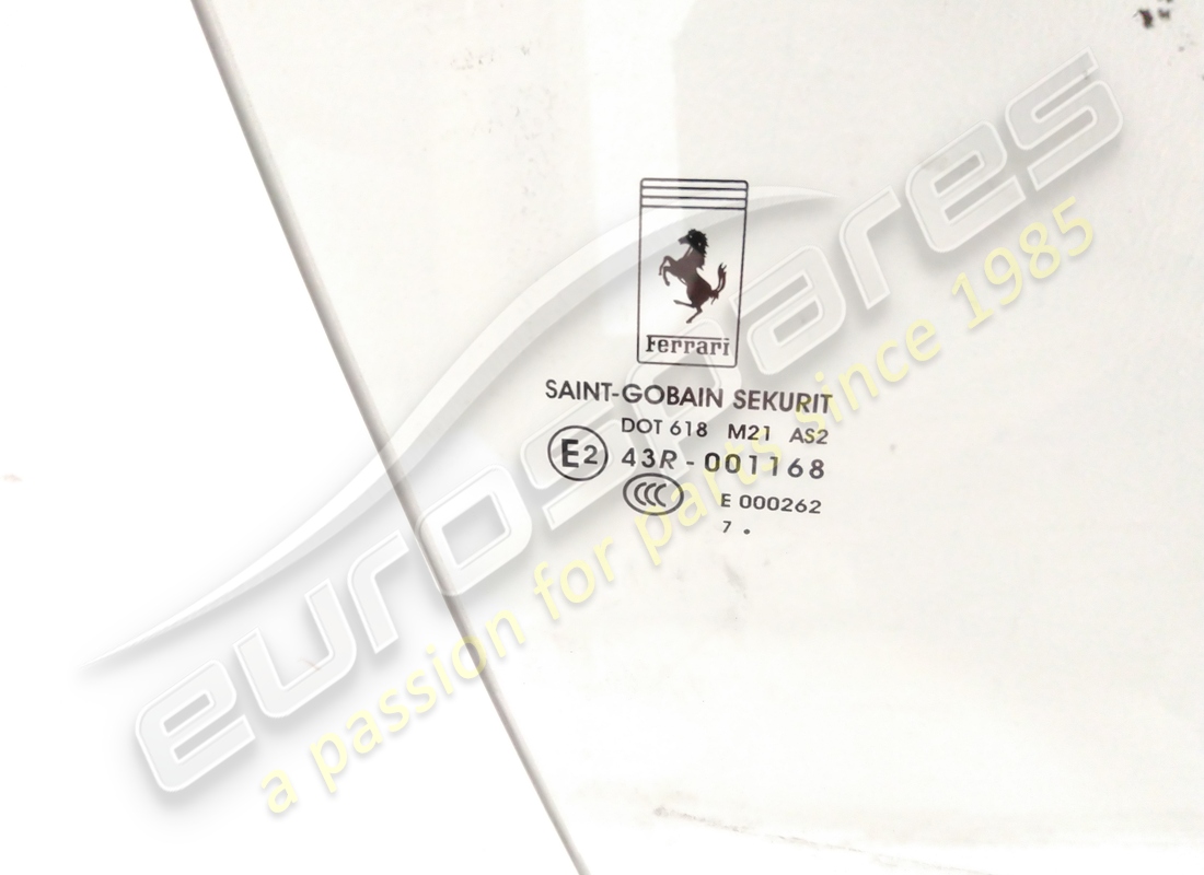 NEW FERRARI RH DOOR GLASS. PART NUMBER 69844800 (2) new ferrari rh door glass. part number 69844800 (2)