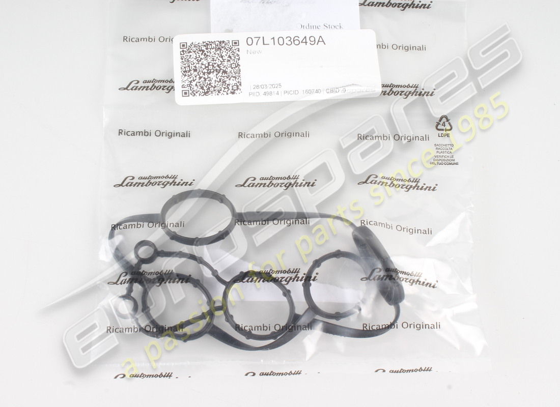 NEW LAMBORGHINI GASKET. PART NUMBER 07L103649A (2) new lamborghini gasket. part number 07l103649a (2)