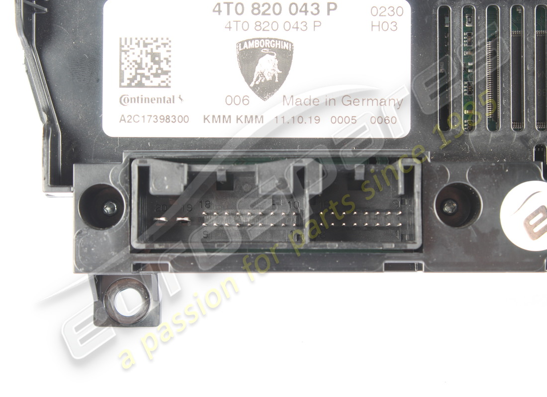 USED LAMBORGHINI A/C CONTROL. PART NUMBER 4T0820043P (3) used lamborghini a/c control. part number 4t0820043p (3)