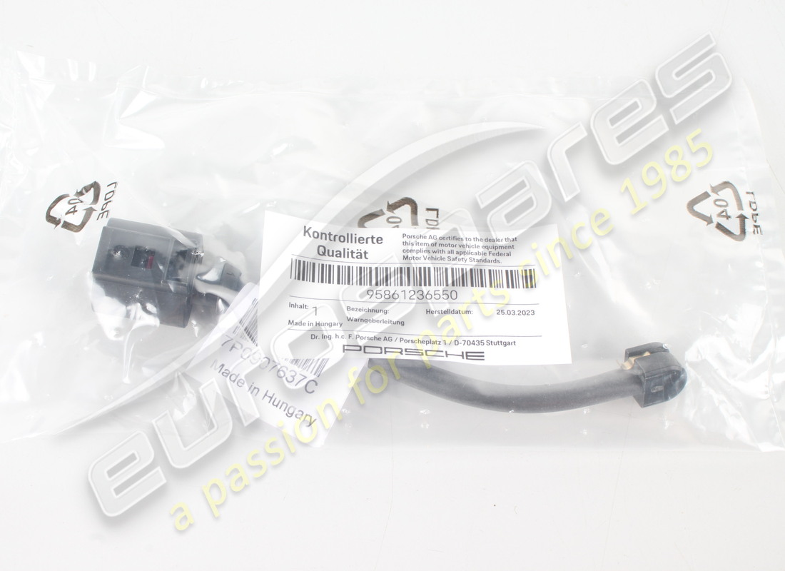 NEW PORSCHE SENDER WIRE. PART NUMBER 95861236550 (4) new porsche sender wire. part number 95861236550 (4)