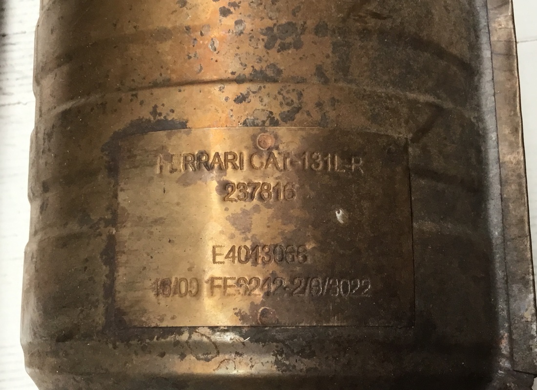 USED FERRARI RH CATALYST COMPLETE. PART NUMBER 237816 (3) used ferrari rh catalyst complete. part number 237816 (3)