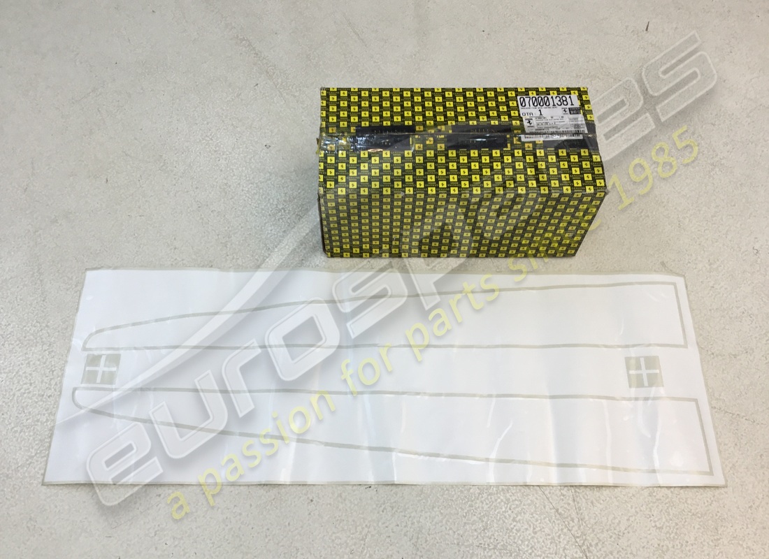 NEW FERRARI BLACK FILM FOR HOOD. PART NUMBER 70001381 (1) new ferrari black film for hood. part number 70001381 (1)
