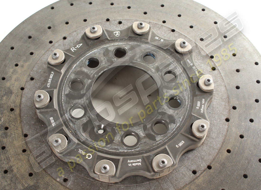 USED LAMBORGHINI CERAMIC BRAKE DISC (VENTED). PART NUMBER 470615602F (3) used lamborghini ceramic brake disc (vented). part number 470615602f (3)
