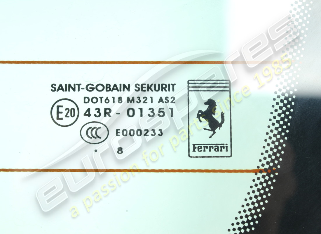 USED FERRARI REAR SCREEN. PART NUMBER 770316 (2) used ferrari rear screen. part number 770316 (2)