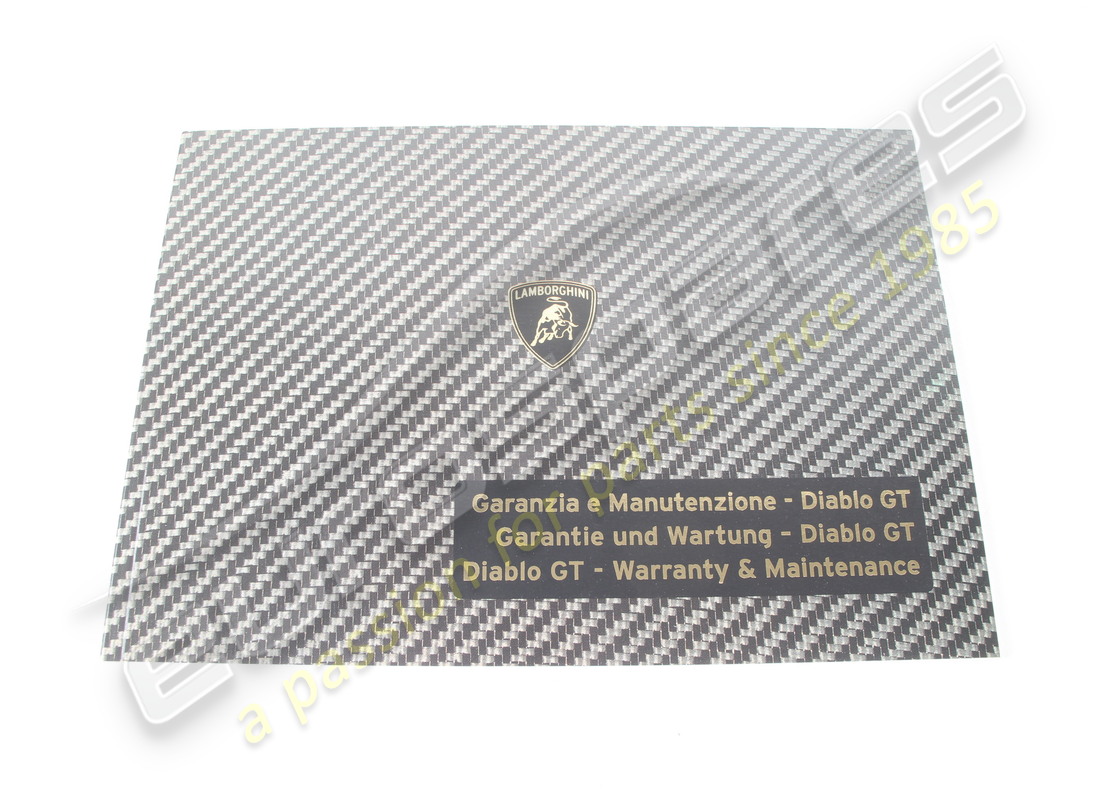 new lamborghini warranty card diablo gt. part number 901325765 (1)