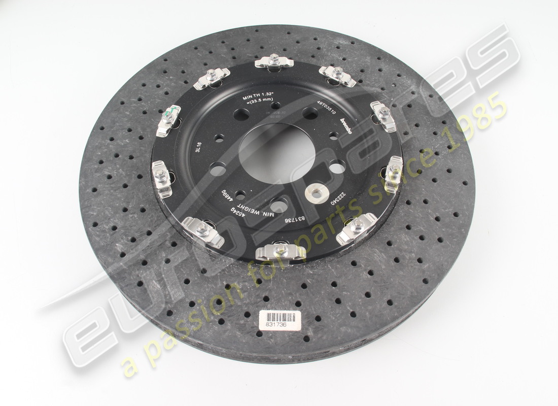 new ferrari rear brake disc, carbon ceramic version. part number 222340 (1)