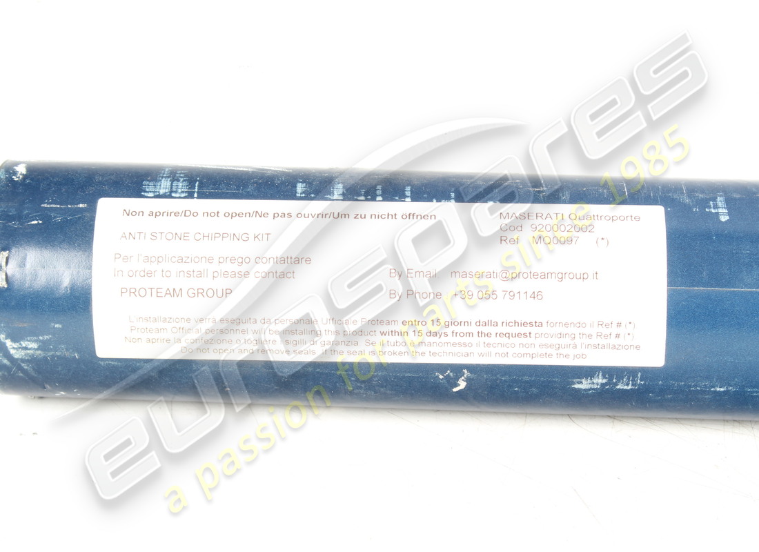 NEW MASERATI PROTECTIVE FILM KIT QUATTROP. PART NUMBER 920002002 (2) new maserati protective film kit quattrop. part number 920002002 (2)