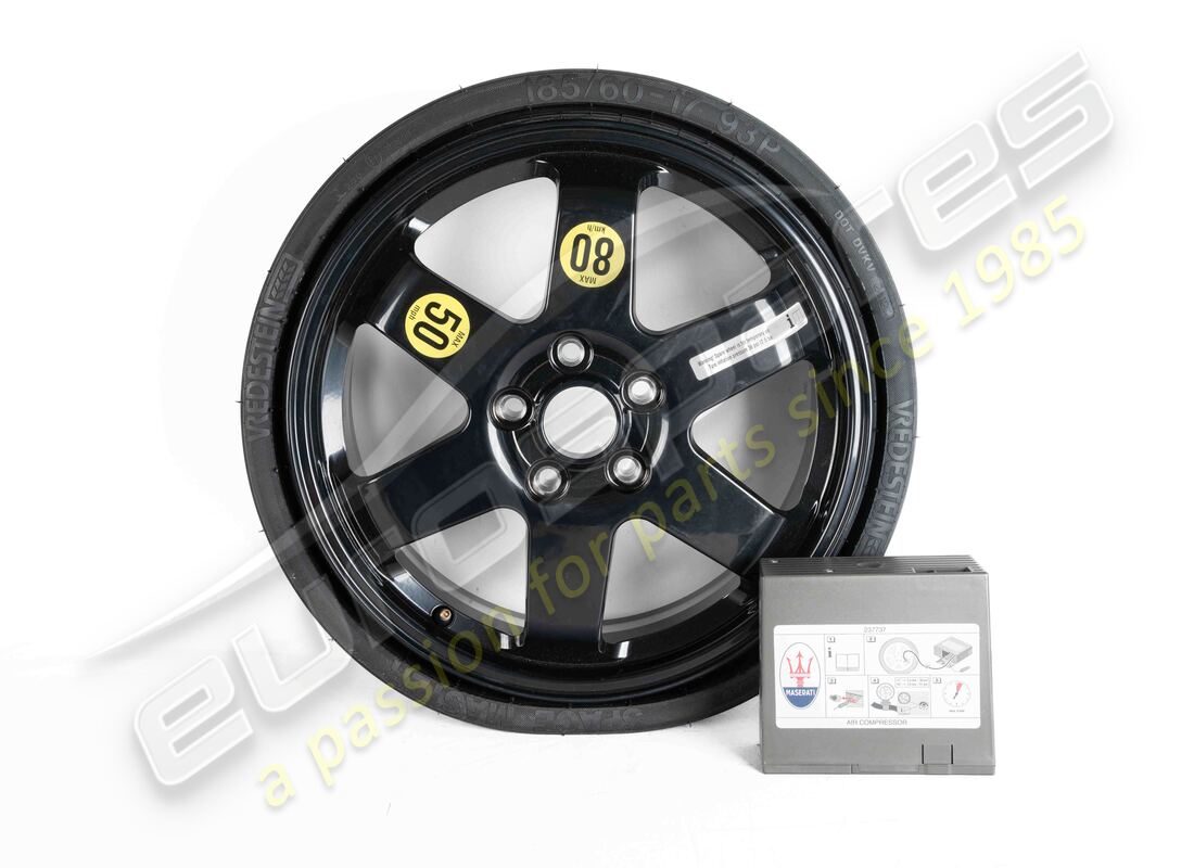 NEW MASERATI SPARE WHEEL WITH TYRE. PART NUMBER 181772 (1) new maserati spare wheel with tyre. part number 181772 (1)
