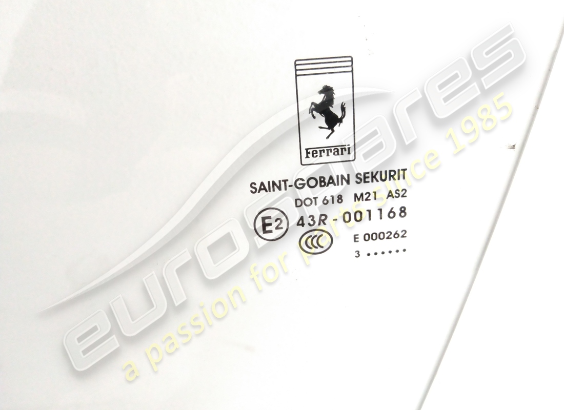 NEW FERRARI LH DOOR GLASS. PART NUMBER 69875500 (2) new ferrari lh door glass. part number 69875500 (2)