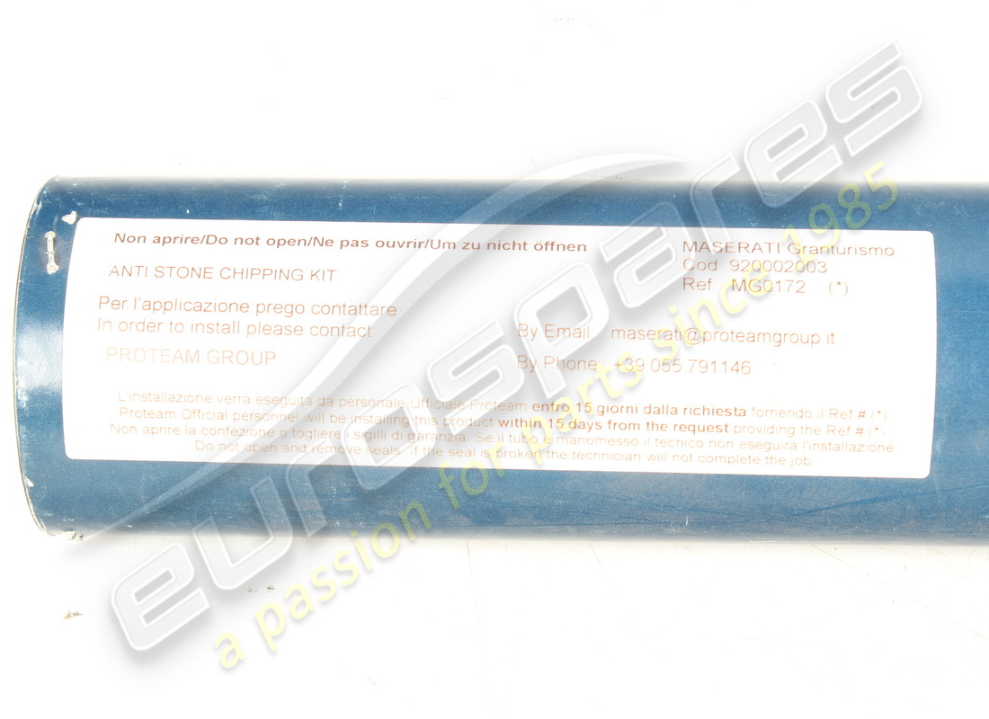 NEW MASERATI PROTECTIVE FILM KIT. PART NUMBER 920002003 (2) new maserati protective film kit. part number 920002003 (2)