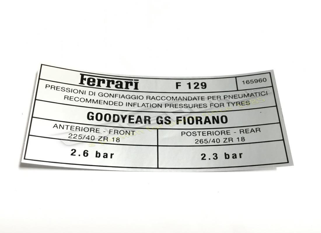 NEW FERRARI TYRE. PART NUMBER 165960 (1) new ferrari tyre. part number 165960 (1)