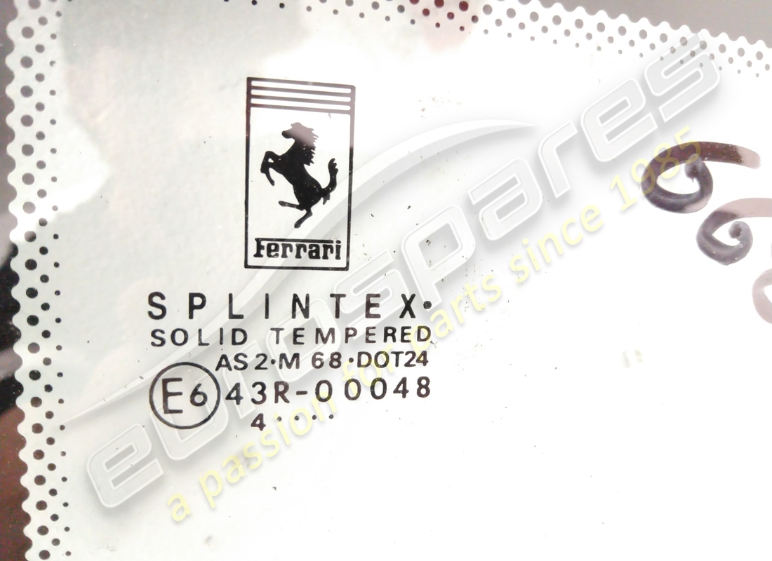 USED FERRARI LH REAR SIDE GLASS. PART NUMBER 66855700 (2) used ferrari lh rear side glass. part number 66855700 (2)