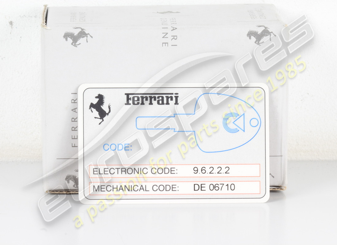 NEW FERRARI CODE CARD. PART NUMBER 153603 (1) new ferrari code card. part number 153603 (1)
