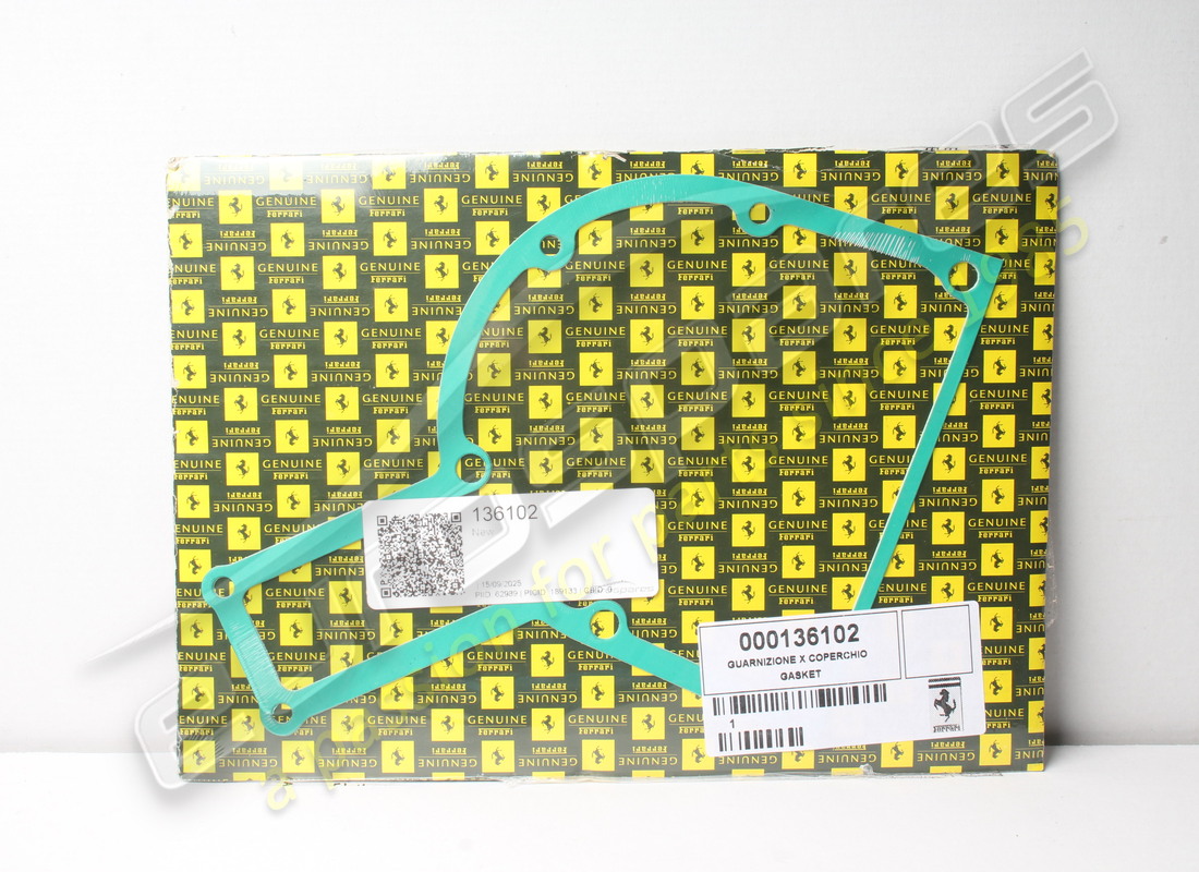 NEW FERRARI REAR COVER GASKET. PART NUMBER 136102 (1) new ferrari rear cover gasket. part number 136102 (1)