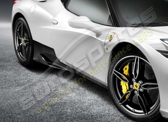 new ferrari carbon fiber under-door side skirts kit part number 70003361