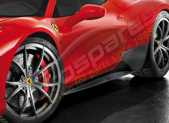 new ferrari carbon fiber under-door side skirts kit part number 70001952