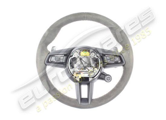 used porsche multifunction steering wheel black/silve part number 9gt419091brqa0