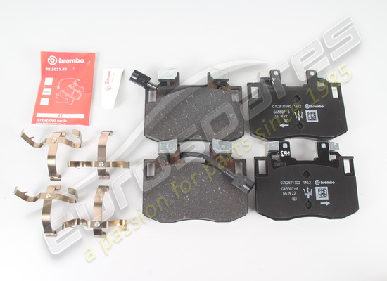 new maserati front pad set part number 673011098