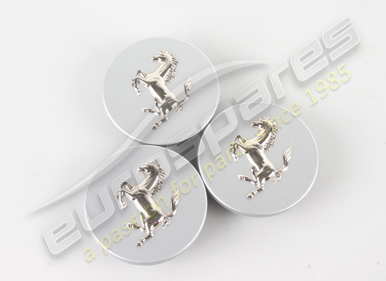 new ferrari raised aluminium horse on silver grey wheel cap part number 70001349