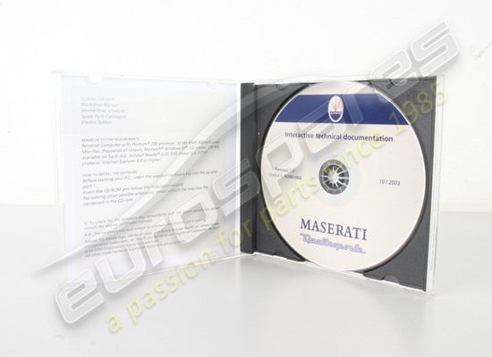 new (other) maserati cd workshop qtp. m139 (req.win95/98 or xp) part number 920001002
