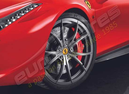 new ferrari wheel set (forged matte grigio corsa) 20 inch with studs part number 70001936