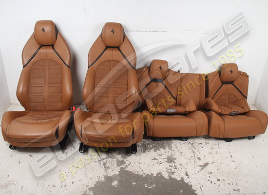 used ferrari complete seat set in cuoio leather and alcantara part number eap1723564