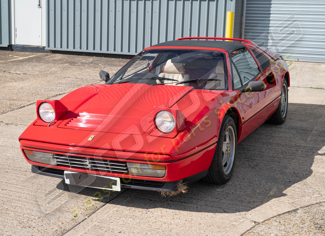 ferrari 328 (1988) being prepared for dismantling at eurospares