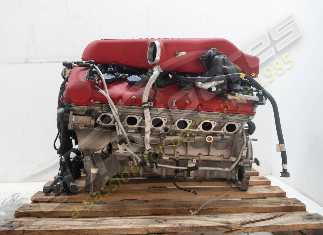 ferrari gtc4 lusso (rhd) engine being prepared for dismantling #2