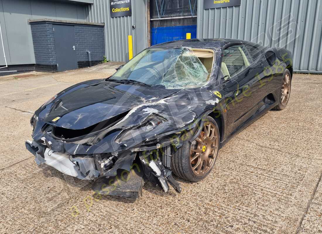 ferrari f430 coupe (rhd) being prepared for dismantling at eurospares