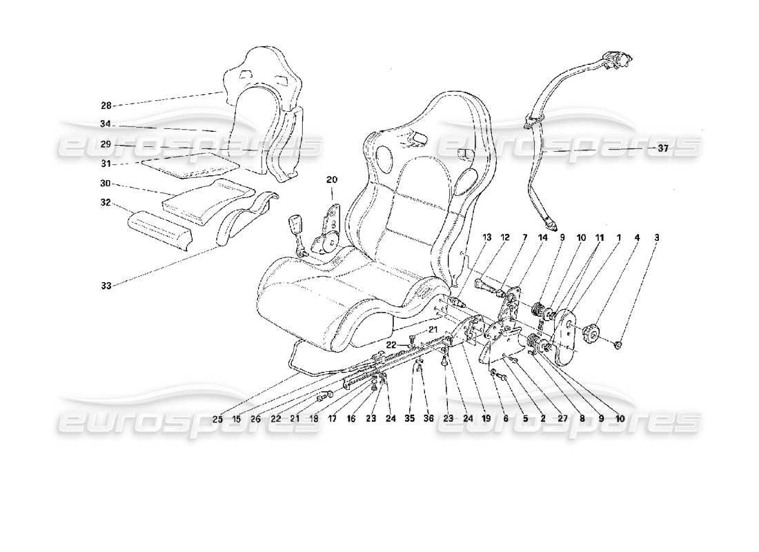 a part diagram from the ferrari 512 parts catalogue