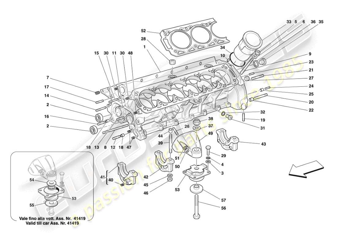 a part diagram from the ferrari 456 m gt/m gta parts catalogue