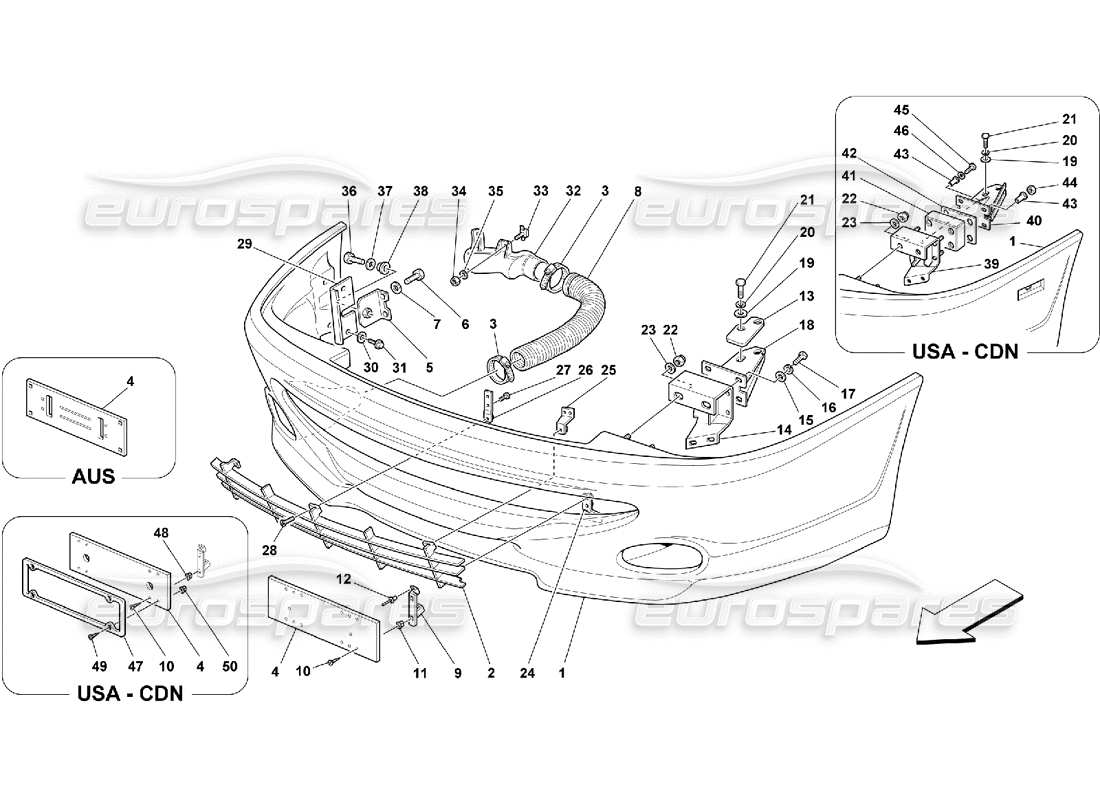 a part diagram from the Ferrari 550 Maranello parts catalogue