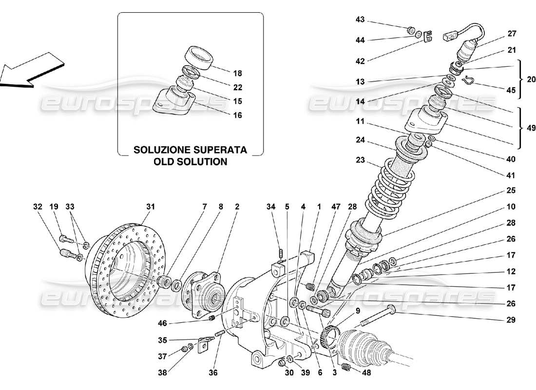 VIEW PARTS DIAGRAMS FROM THE FERRARI 550 PARTS CATALOGUE a part diagram from the ferrari 550 parts catalogue