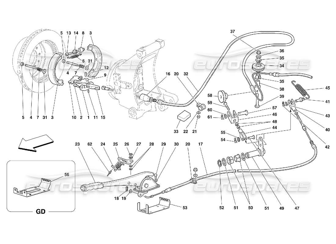 a part diagram from the ferrari 456 parts catalogue