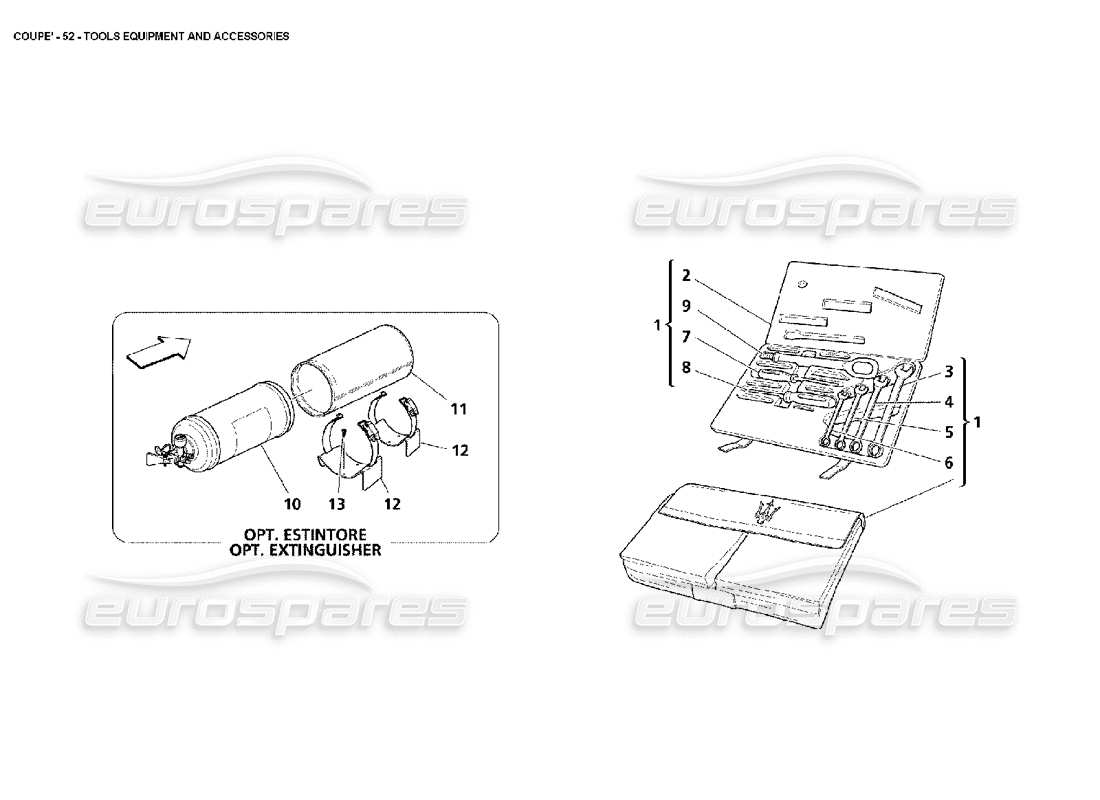 a part diagram from the Maserati 4200 Coupe (2002) parts catalogue