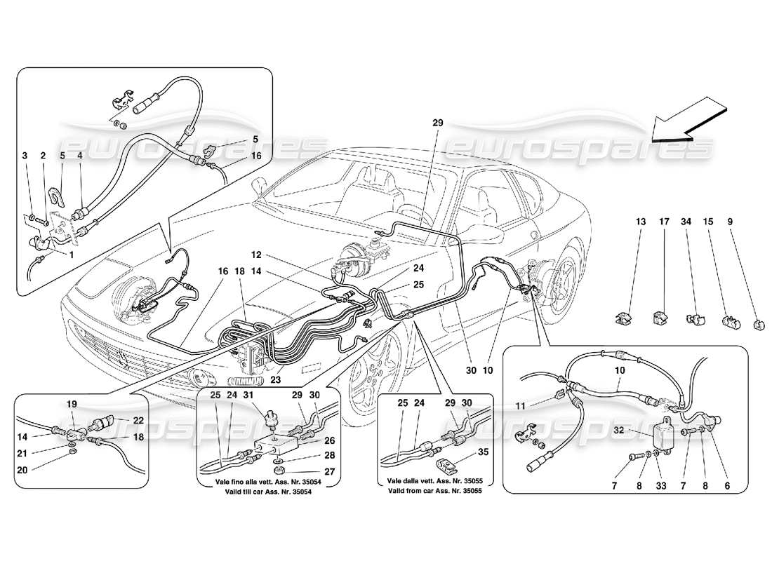 a part diagram from the ferrari 456 parts catalogue