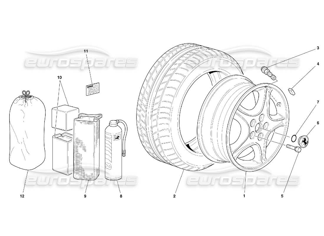 a part diagram from the ferrari 456 parts catalogue