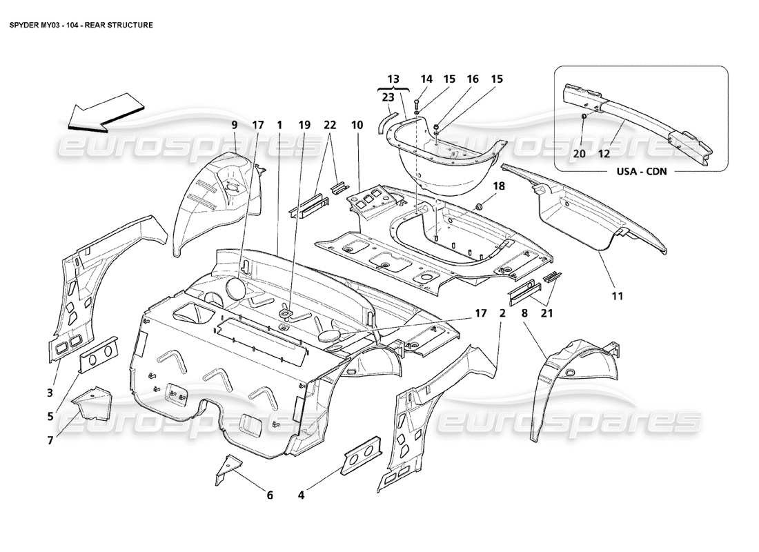 part diagram containing part number 980001152