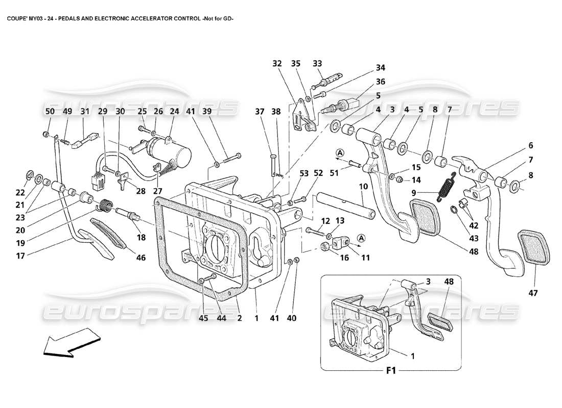 a part diagram from the maserati 4200 parts catalogue