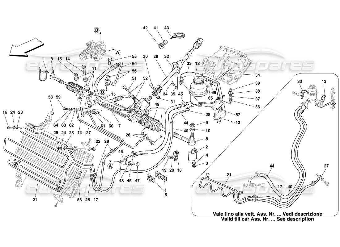 VIEW PARTS DIAGRAMS FROM THE FERRARI 550 PARTS CATALOGUE a part diagram from the ferrari 550 parts catalogue