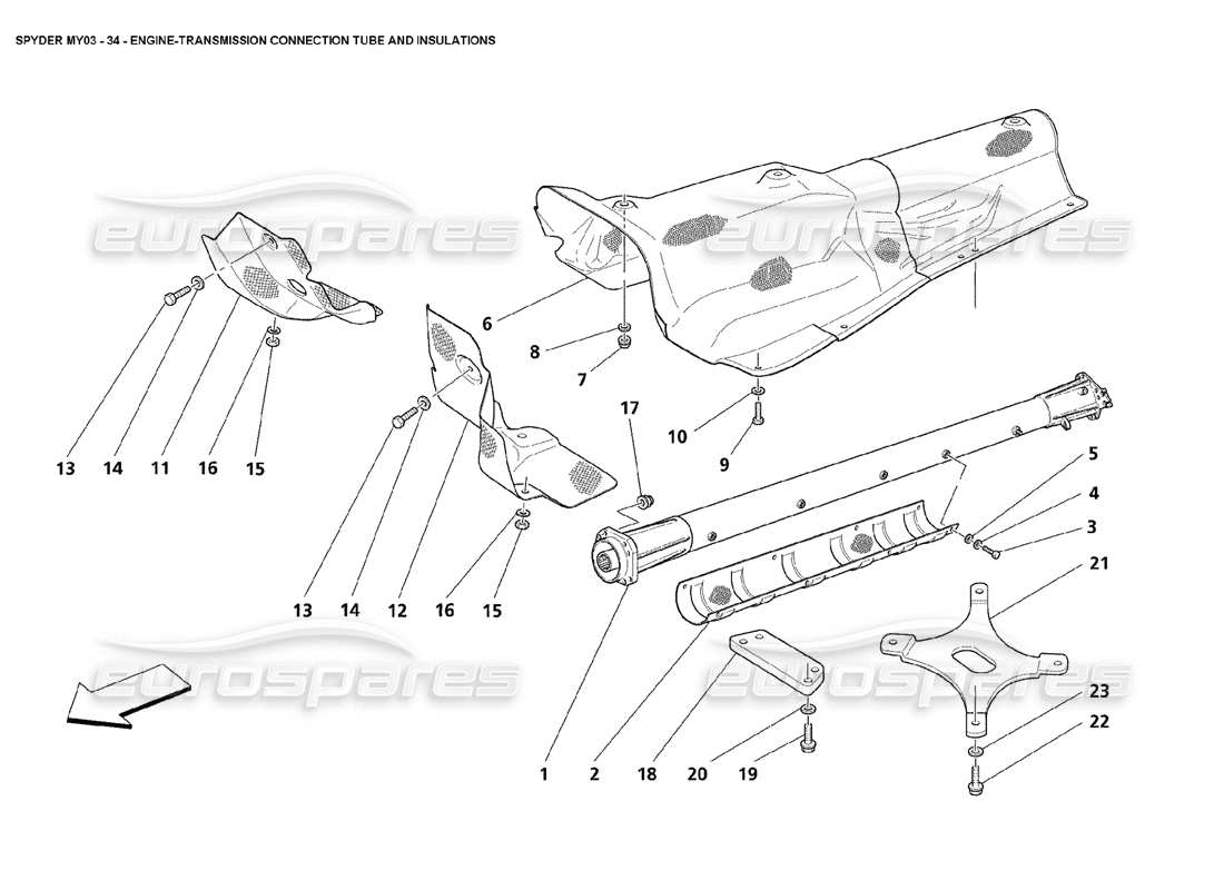 a part diagram from the maserati 4200 parts catalogue