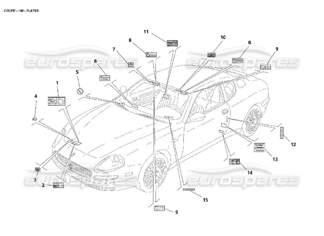 a part diagram from the maserati 4200 parts catalogue