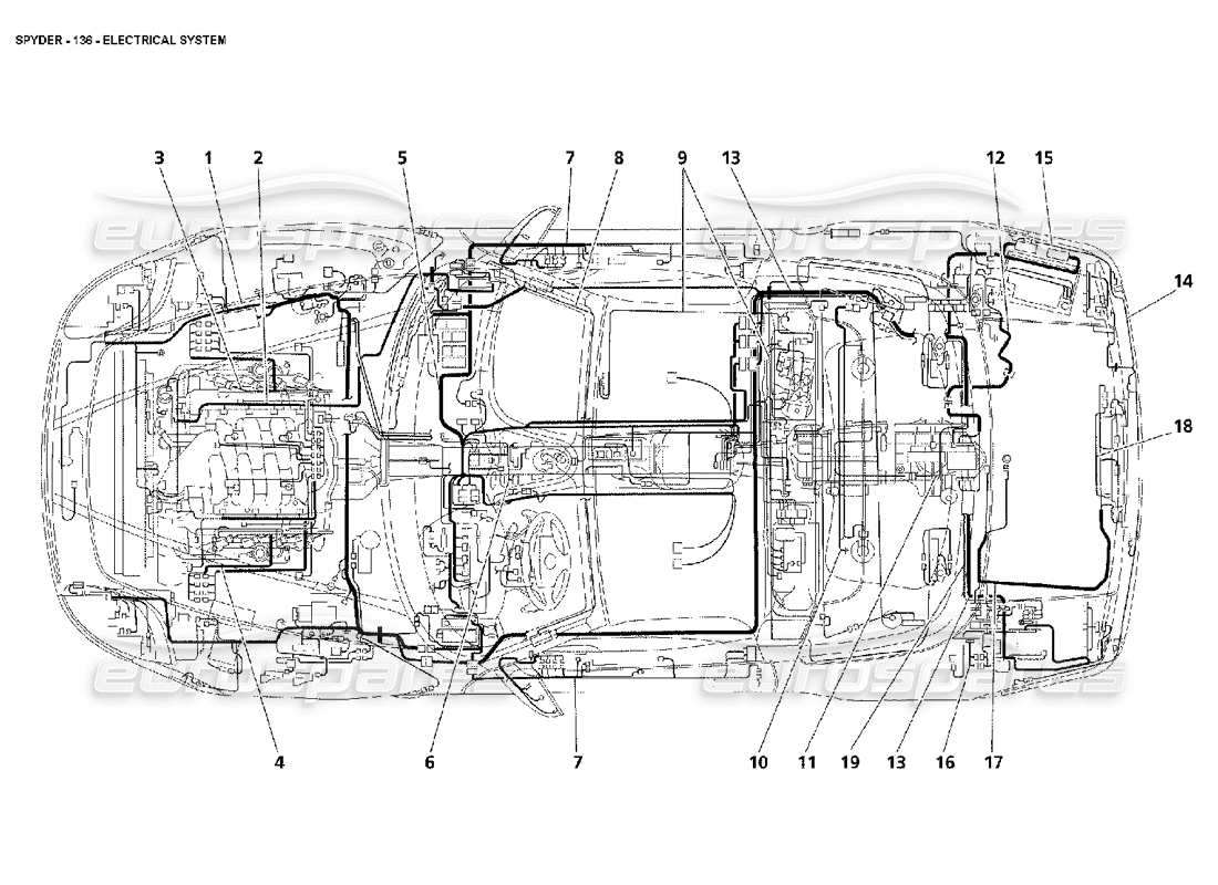 a part diagram from the maserati 4200 parts catalogue