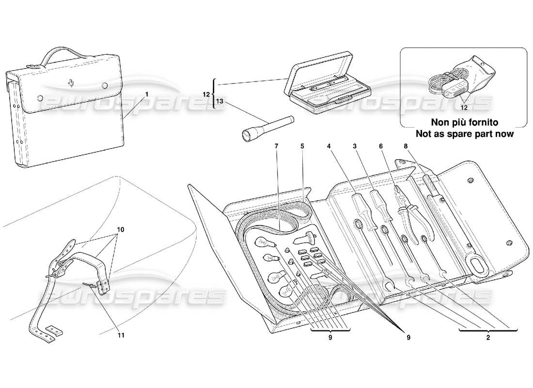 a part diagram from the Ferrari 550 Maranello parts catalogue